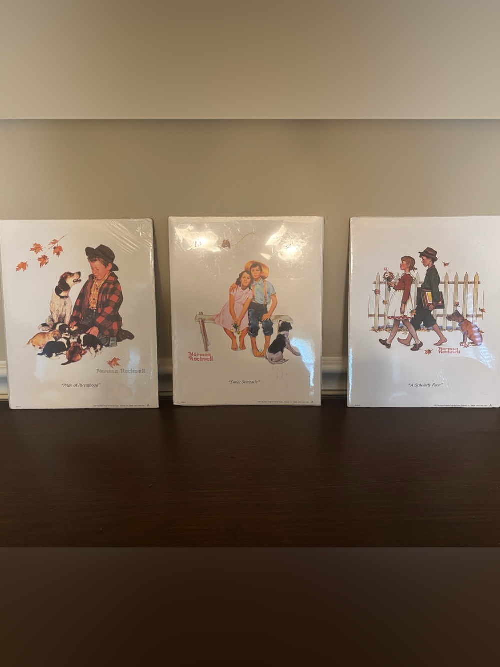 Vintage Norman Rockwell Art Print Set of 3 | 1997 Reproduction Prints | Sealed